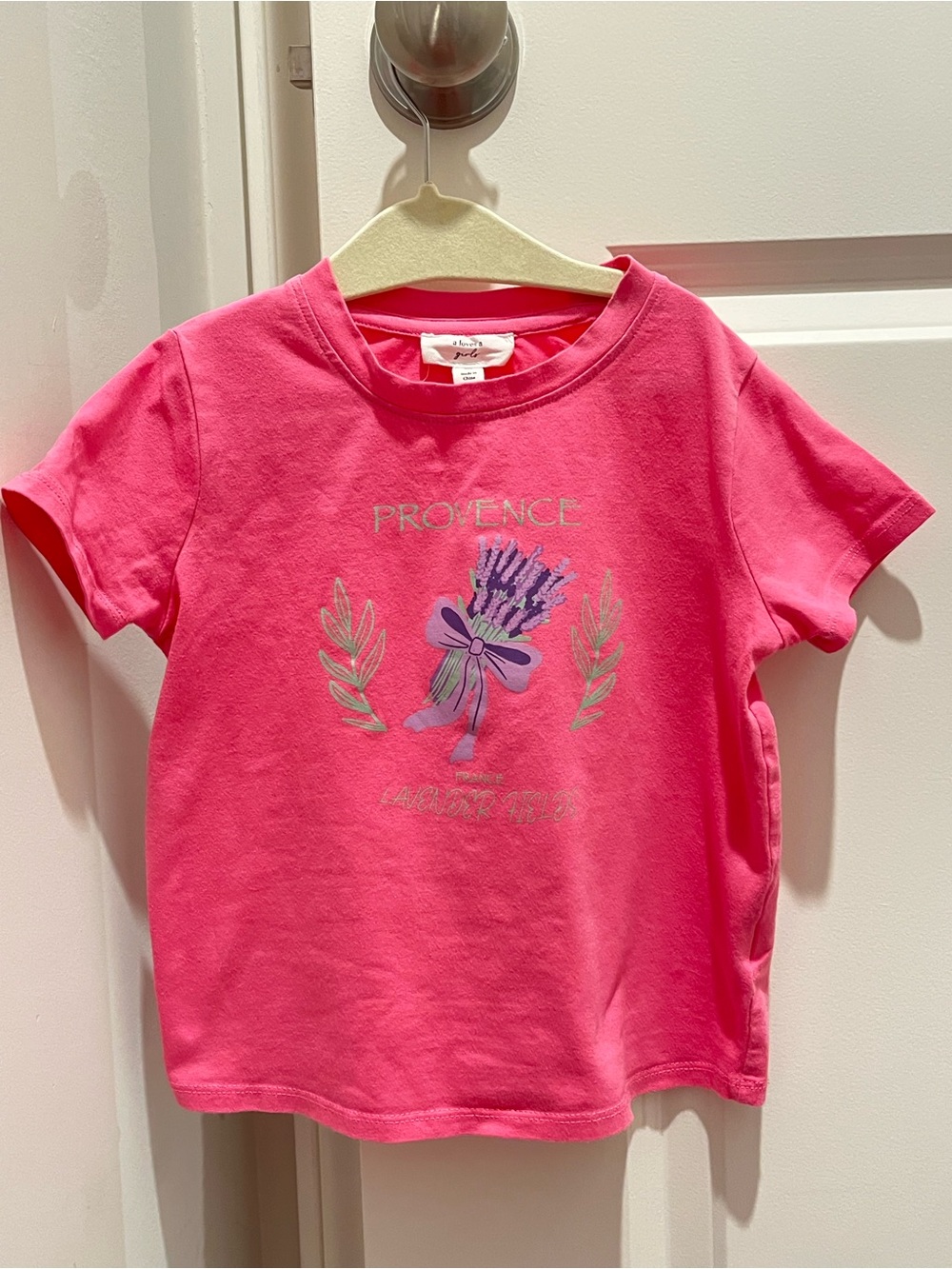 A loves a Girls' Pink Provence Graphic Short Sleeve Tee